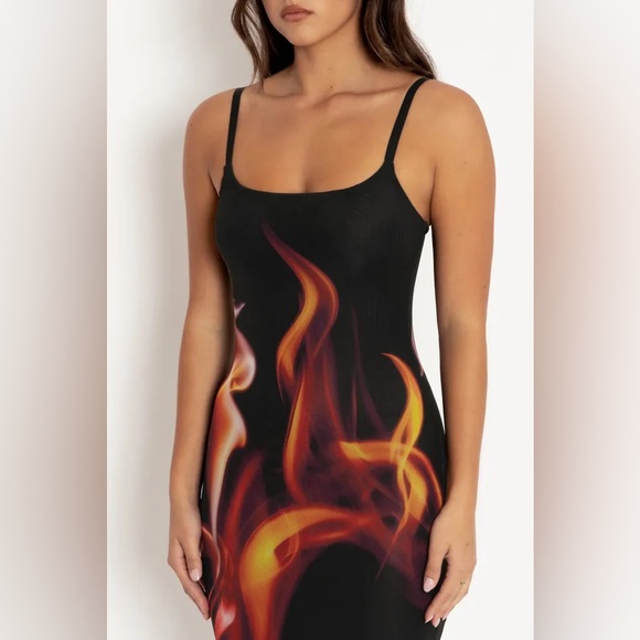 BlackMilk Inferno Sheer Bodycon Slip Dress - Picture 2 of 3